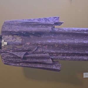 Chic Purple Floral Dress with Jacket